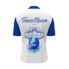 Custom Bowling Quarter Zip Shirt for Men Blue Bowling Jersey Bowling Team League Shirt, Gift for Bowling Lovers