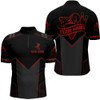 Custom Bowling Jersey For Men Custom Multi Color Bowling Quarter-Zip Shirt Team Bowlers Short Sleeve