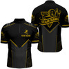 Custom Bowling Jersey For Men Custom Multi Color Bowling Quarter-Zip Shirt Team Bowlers Short Sleeve