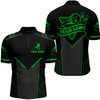 Custom Bowling Jersey For Men Custom Multi Color Bowling Quarter-Zip Shirt Team Bowlers Short Sleeve