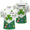 Custom St Patrick Day Ireland Flag Custom Men Billiard 3D Jersey Shirt Lucky Green Clover