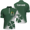Custom St Patrick Day Ireland Flag Custom Men Billiard 3D Jersey Shirt Lucky Green Clover