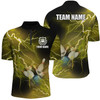 Custom Men's bowling Quarter Zip shirts Custom Many Color Lightning Thunder Bowling Team Jersey, Gift for Bowlers