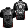 Custom Personalized Skull Bowling Shirt for Men Custom Team's Name Bowling Jersey Shirt, Skull Bowling Jersey