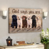 Jesus Landscape Canvas Print - God Wall Art Labrador - God Says You Are - Ciaocustom