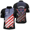 Custom American Flag Patriotic Darts Quarter Zip Shirt Us Eagle Stars Pattern Custom Mens Dart Jersey