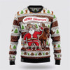 FUNSTUFFPRINT Santa Claus Sweater, Cowboy Santa Claus Ugly Christmas Sweater, Santa Claus Outfit History Ugly  Sweater