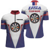 Custom American Flag Darts Quarter Zip Shirt Custom Us Patriotic Darts Shirts For Men Dart Jersey