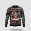 FUNSTUFFPRINT Santa Claus Sweater, Giraffe Santa Claus Ugly Christmas Sweater, Santa Claus Outfit History Ugly  Sweater