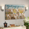 Bible Verse Wall Art Canvas - Cute Lamb - God Says You Are Canvas - Ciaocustom
