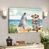 God Canvas - Bible Verse Canvas - God Comes To Us Over The Water - Unique Christian Canvas - Scripture Canvas - Ciaocustom