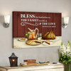 Bible Verse Canvas - Bless The Food Before Us Canvas - Thanksgiving Canvas - Scripture Canvas Wall Art - Ciaocustom