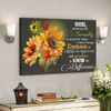 Bible Verse Canvas - Serenity Prayer Sunflower Canvas Wall Art - Scripture Canvas Wall Art - Ciaocustom