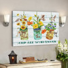 Bible Verse Canvas - Bless This Home And All Who Enter Floral Sparrow Canvas Print - Scripture Canvas Wall Art - Ciaocustom