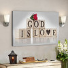 Bible Verse Canvas - God Is Love Wall Art Canvas - Scripture Canvas Wall Art - Ciaocustom