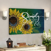 Bible Verse Canvas - Blessed Wall Art Simply Blessed Sunflower Wall Art Canvas - Scripture Canvas Wall Art - Ciaocustom