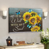 Bible Verse Canvas - It Is Well With My Soul Butterfly Sunflower Canvas Art - Scripture Canvas Wall Art - Ciaocustom