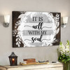Bible Verse Canvas - It Is Well With My Soul Canvas Wall Art - Christian Hymn Lyrics Canvas - Scripture Canvas Wall Art - Ciaocustom