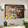 Bible Verse Canvas - Scripture Canvas Wall Art - Jesus Canvas - Just Breathe - Ciaocustom