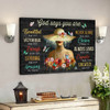 Bible Verse Canvas - Flower Girl - God Says You Are Canvas Wall Art - Scripture Canvas Wall Art - Ciaocustom