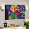 Bible Verse Canvas - Jesus In My Heart Knitting In My Veins Canvas - Scripture Canvas Wall Art - Ciaocustom