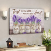 Bible Verse Canvas - Lavender Canvas - Trust In Lord With All Your Heart Canvas Wall Art - Ciaocustom