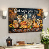 The Owls - God Says You Are Canvas Wall Art - Bible Verse Canvas - Scripture Canvas Wall Art - Ciaocustom