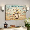 Sol Key - I Can Only Imagine Canvas Wall Art - Bible Verse Canvas - Ciaocustom