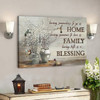 Having Both Home And Family Is A Blessing - Bible Verse Canvas - Scripture Canvas Wall Art - Ciaocustom
