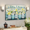 Lily In Jar - Today I Choose Joy Canvas Wall Art - Bible Verse Canvas - Scripture Canvas Wall Art - Ciaocustom