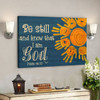 Orange Hands - Be Still And Know That I Am God - Bible Verse Canvas - Scripture Canvas Wall Art - Ciaocustom