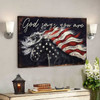 Amazing Horse And Flag - God Says You Are - Bible Verse Canvas - Scripture Canvas Wall Art - Ciaocustom