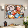Beach Rock - He Alone Is My Rock Canvas Wall Art - Bible Verse Canvas - Scripture Canvas Wall Art - Ciaocustom