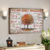 Fall Trees - I Can Only Imagine Canvas Wall Art - Bible Verse Canvas - Scripture Canvas Wall Art - Ciaocustom