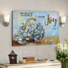 Daisy Basket - Today I Choose Joy Canvas Wall Art - Bible Verse Canvas - Scripture Canvas Wall Art - Ciaocustom