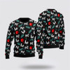 FUNSTUFFPRINT Santa Claus Sweater, Santa Claus Laughing Pattern Ugly Christmas Sweater, Santa Claus Outfit History Ugly  Sweater
