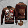 FUNSTUFFPRINT Siberian Husky Reindeers Car Ugly Christmas Sweater, Dog Ugly Christmas Sweater, Ugly Dog Sweaters Ugly  Sweater