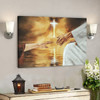 Shining Cross - Reach Out Your Hand - Bible Verse Canvas - Scripture Canvas Wall Art - Ciaocustom