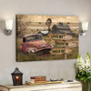 Old Car On Farm - Live By Faith - Bible Verse Canvas - Scripture Canvas Wall Art - Ciaocustom