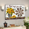 Sunflower And Windmill - God Says You Are - Bible Verse Canvas - Scripture Canvas Wall Art - Ciaocustom