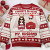FUNSTUFFPRINT Custom  Congrats On Being My Husband Christmas Led Light  Ugly  Sweater