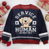 FUNSTUFFPRINT Custom  Service Human Do Not Pet  Ugly Sweater