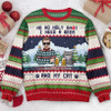 FUNSTUFFPRINT Custom Ho Ho Holy I Need A Beer Bourbon Wine And My Cats Ugly Sweater