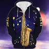 FUNSTUFFPRINT Saxophone Z125  3D Hoodie and Zip Hoodie