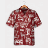Cattle pattern blue, red, green Hawaiian Shirt, Summer gift, Short Sleeve Aloha Beach Shirt
