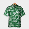 Cattle pattern blue, red, green Hawaiian Shirt, Summer gift, Short Sleeve Aloha Beach Shirt