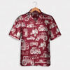 Cattle pattern blue, red, green Hawaiian Shirt, Summer gift, Short Sleeve Aloha Beach Shirt
