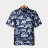 Cattle pattern blue, red, green Hawaiian Shirt, Summer gift, Short Sleeve Aloha Beach Shirt