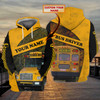 FUNSTUFFPRINT School Bus 02 - Personalized Name    3D Hoodie and Zip Hoodie