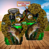FUNSTUFFPRINT Walleye Fishing 03- Personalized Name  3D Hoodie and Zip Hoodie